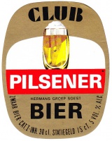 Etiket van Club Pilsener Bier.